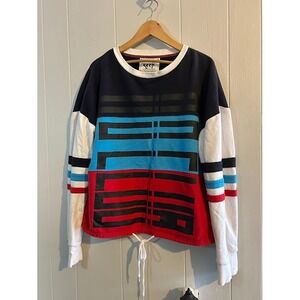 KLEEP FREEDOM STATE OF MIND Sweatshirt Graphic Colorblock Crw Neck Mens L